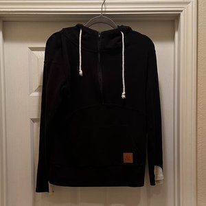 Black Half Zip Hoodie